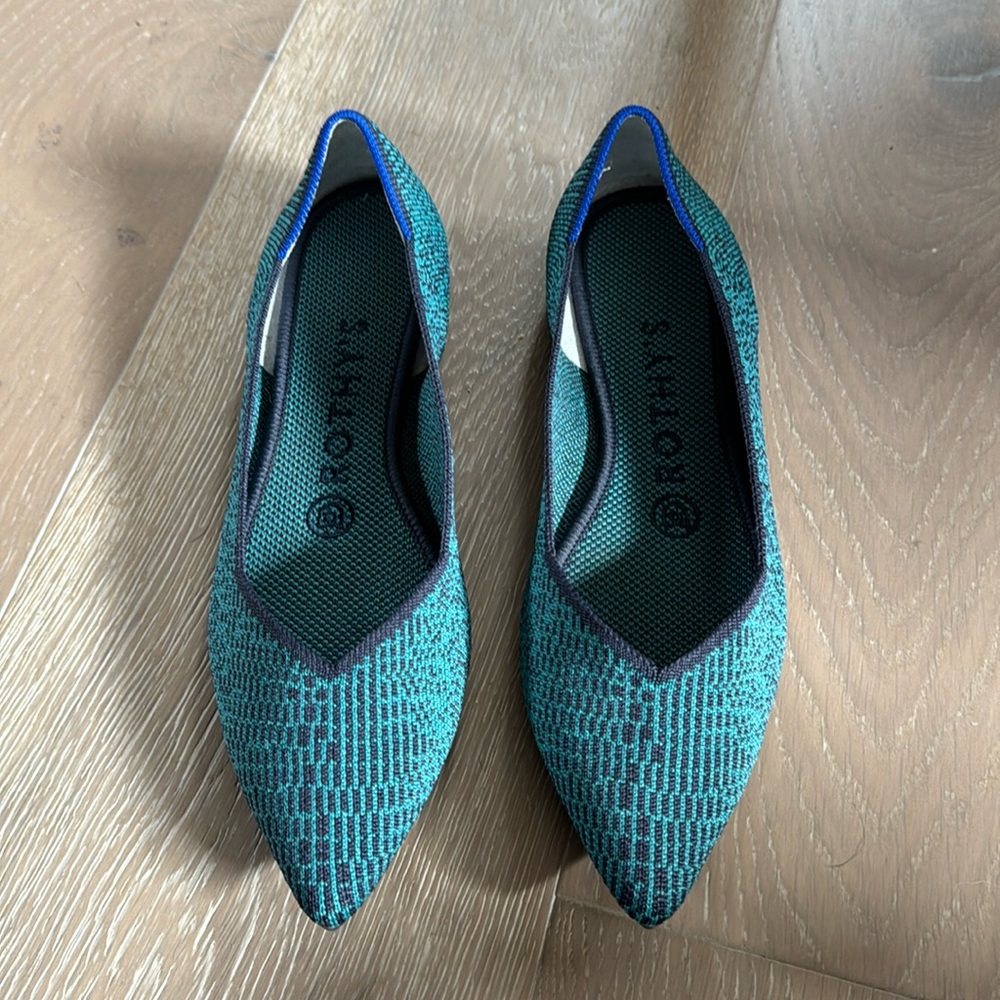 Rothy’s The Point Teal Size 6.5